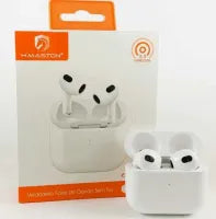 Fone De Ouvido Bluetooth H'maston Cor Branco Luz Branco