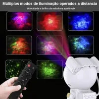 Projetor De Luz Noturna Galáxia Nebulosa Astronauta